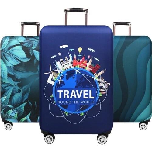 Travel Around The Word Luggage Protective Covers Protector Thick Elastic Suitcase Cover For 18"-32" Baggage Travel Bag Case 262