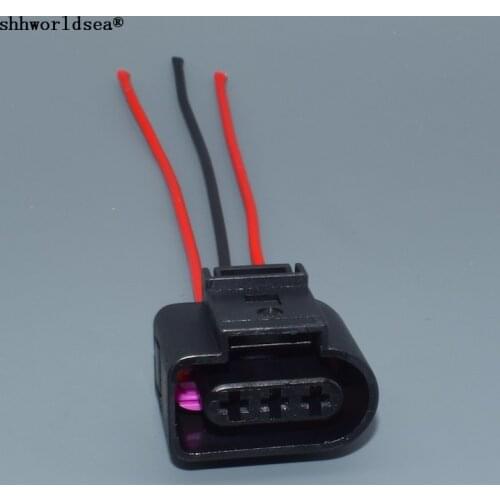 Shhworldsea 1PCS 3 Pin way 3.5 mm Automotive Sensor Pigtail Connector Plug 1J0973723 for VW AUDI Skoda VAG VolksWagen Jetta Golf