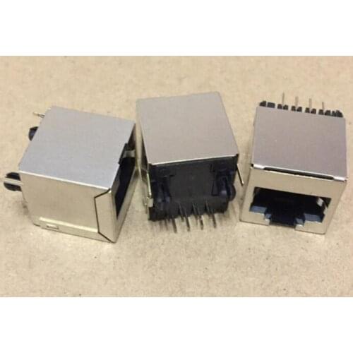 5PCS RJ45 jack 180 degrees vertical network connector socket 52-8P8C