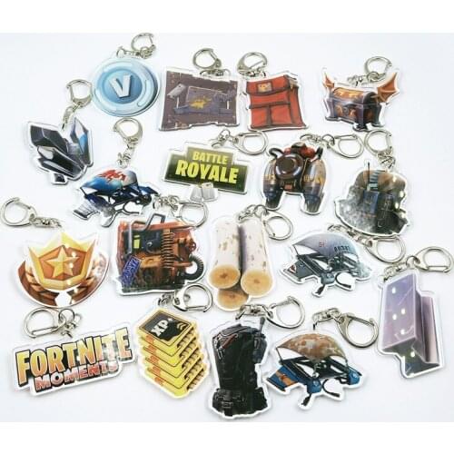 Fortnite Acrylic Pendant Keychain Game Figure Style Pendant Creative Jewelry Kid Birthday Toys Childrens Christmas Gifts