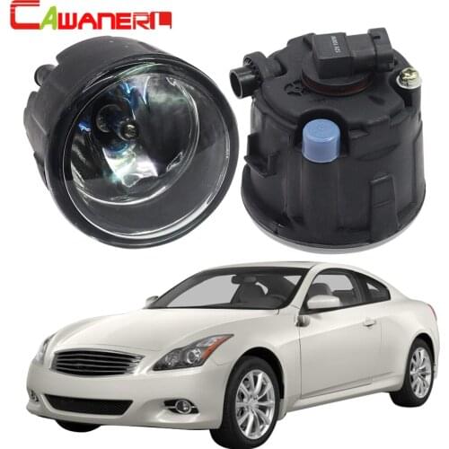 Cawanerl 2 Pieces H11 100W Car Halogen Fog Light DRL Daytime Running Lamp 12V High Power For Infiniti G G25 G37 2011-2013