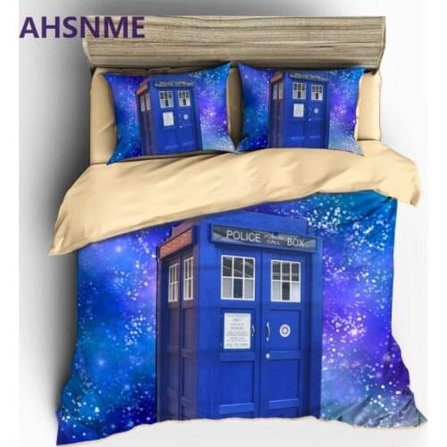 AHSNME Home Textile Doctor Tadis Style Sanding King size Bedding Set Duvet Cover Doctor Who Quilt cover Can be customized image