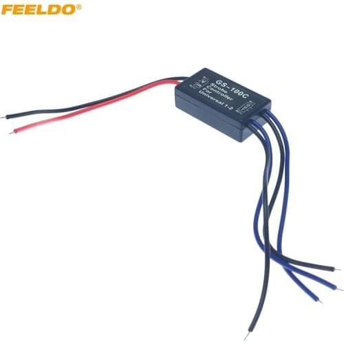 FEELDO Auto 12V 6A Universal 1-IN/2-OUT Flash Strobe Controller Flasher Module Adapter for LED HID Halogen Light Wiring #HQ6409