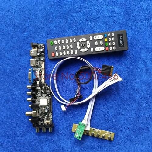 Fit LP156WH3-TLS1/TLS2/TLS3/TLSA 1366*768 AV VGA USB DVB upgrade 3663 TV digital screen 40 pin LVDS LCD drive board DIY Kit