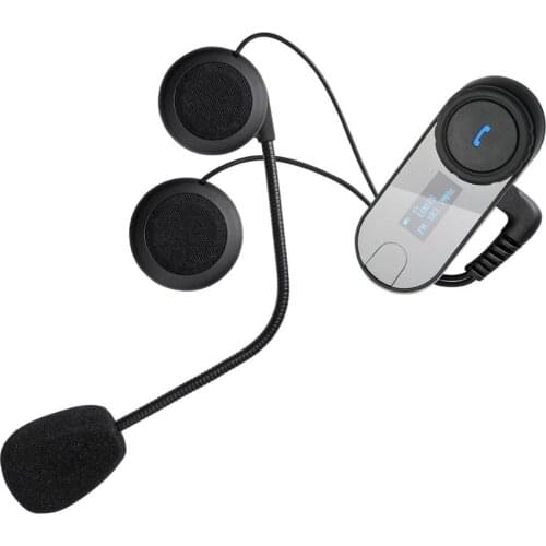 1pcs TCOM-SC Helmet Headset Bluetooth Motorcycle Helmet Interphone Communication Kit Interphone Headset FM radio LCD Screen