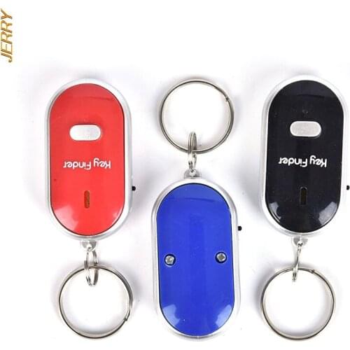 Hot Sale Smart Key Ring Whistle Key Chain Tracker Anti-lost Device Voice Control LED Key
