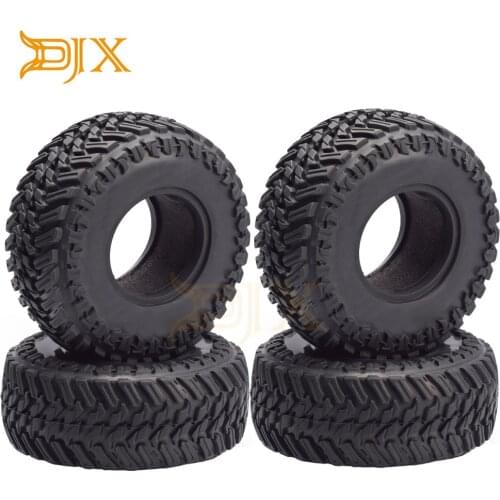 DJX 4PCS 108mm 1.9 Inch Rubber Rocks Wheel Tires for 1/10 RC Rock Crawler Axial SCX10 90047 D90 D110 TF2 TRX-4
