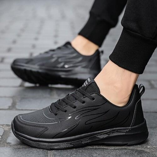 Men Fashion Canvas Sneakers Athletic Shoe For Men Fashion Sports Running Shoes Black Trainers Work Shoe Plus Size 44