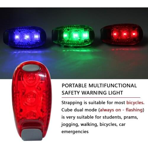 LED Bike Taillight Warning Light Waterproof Bike Helmet LED Lamp Multifunction Night Cycling Alert Lamp Bicycle Accessories