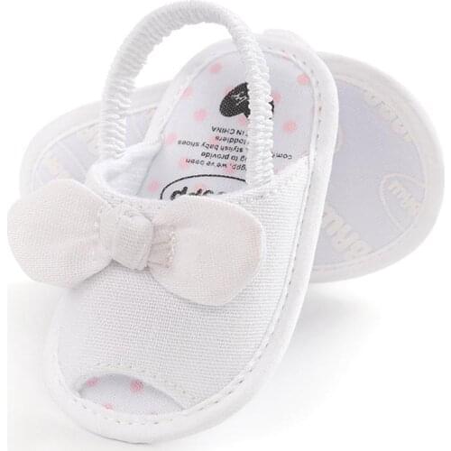 Summer Baby Girls Breathable Anti-Slip Butterfly-knot Pattern Toddler Soft Soled First Walker