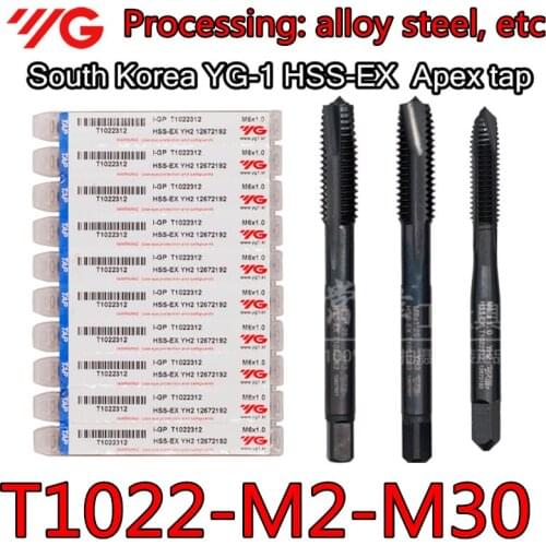 M2 M2.5 M3 M3.5 M4 M5 M6 M7 M8 M10 M12 M14 M16 M18 M20 M22 M24 M27 M30 original YG-1 T1022 Apex tap Use Tong hole