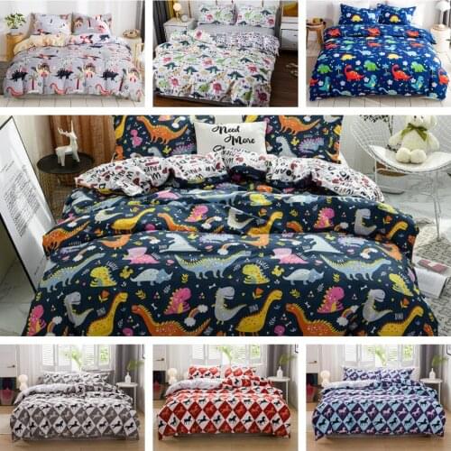 Fashion 2 or 3pcs Bedding Set Simple style Duvet Cover Sets with Zipper Closure 1 Quilt Cover + 1/2 Pillowcases US/EU/AU Size
