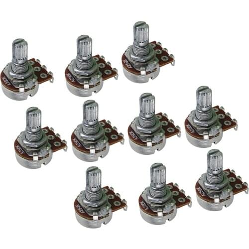 NEW 10pcs Mini Guitar Potentiometers Pots A250K Audio Taper Short Shaft for Guitar Parts