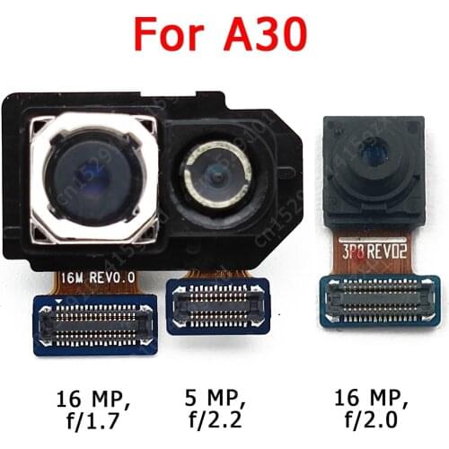 Original Front Rear Back Camera For Samsung Galaxy A30 A305 Main Facing Selfie Camera Module Flex Cable Replacement Spare Parts