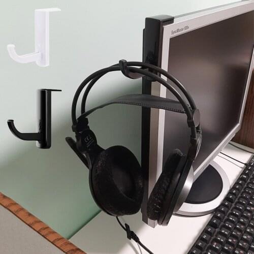 Stunning earphone holder Headphone Headset Hanger Holder Hook wall Tape Sticker Desk PC Display Monitor headphone accessories