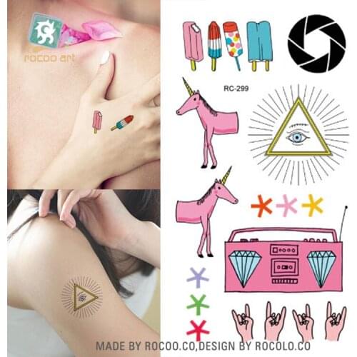 Rocooart RC-299 Cute Little Element Decor Waterproof Temporary Tattoo Stickers DIY Fake Taty Tattoo Tatouage Temporaire For Kids
