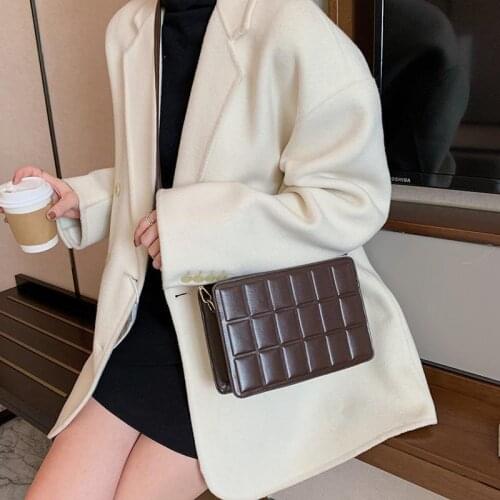 Shoulder Bags Women Bag Crossbody Bags for Women Handbag Purse Fashion 2021 New Chocolate Retro Designer Bag PU Leather Lattice