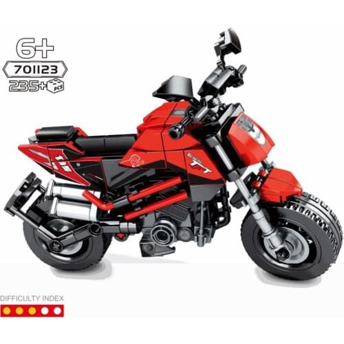 Technical motor vehicle building block Benellis motorcycle TNT135 model steam assembly bricks educational toy collection
