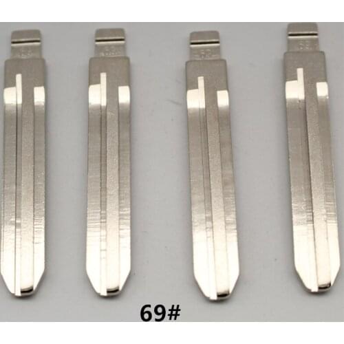 VVDI OEM 10Pcs 69# Metal Uncut Flip KD Remote Key Blade For Toyota For Subaru