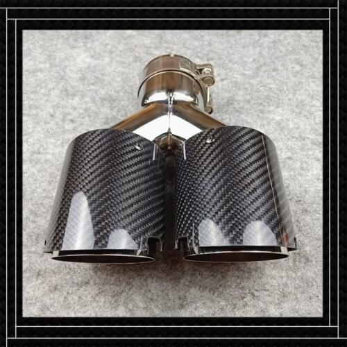 Y Model Carbon Fiber For Akrapovic Exhaust Pipe Car Universal Length 240MM 4 Slots New Style Automobile Parts Rear Muffler Tip
