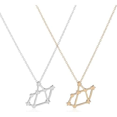 Wholesale 10pc Sagittarius Zodiac Constellation Celestial Necklace Birth Signs Zodiac Horoscope Necklace Gift For Women