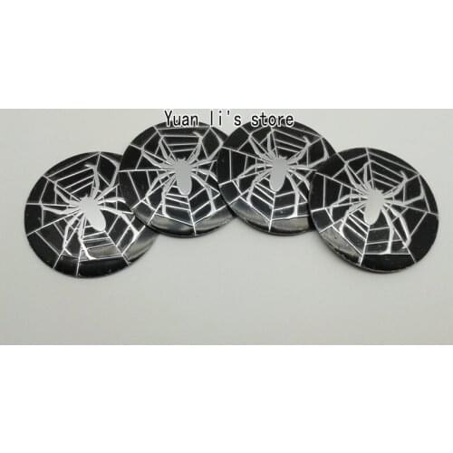 1 Set(1 Set=4pcs) OEM spider Wheel Rim Hub Center Cap Sticker Car wheel center cap cover sticker Car Accessories