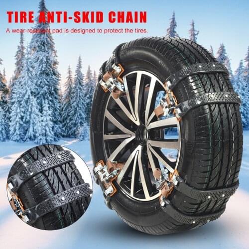 1PCS Car Universal Tendon Thickened Snow Chains Sand Snow Emergency Tires Special Auto Anti-skip Security Chain