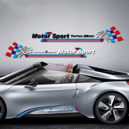 2pcs Car Motor Sport Version Modified Decoration Logo Car Sticker Covers For BMW 1 3 5 7 series X1 X3 X4 X5 X6 M5 M6 Car-styling