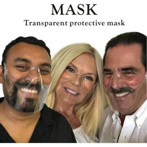 2021 Masque Máscara Durable Mask Face Shield Combine Plastic Reusable Clear Face Mask Bandage Fast Delivery Protective Masks New