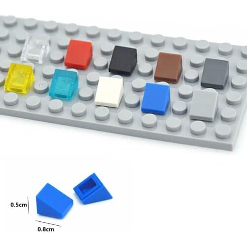 250pcs DIY Building Blocks Figure Smooth Bevel Bricks 1x1 Educational Creative Size Toys 54200 Compatible With All Brand
