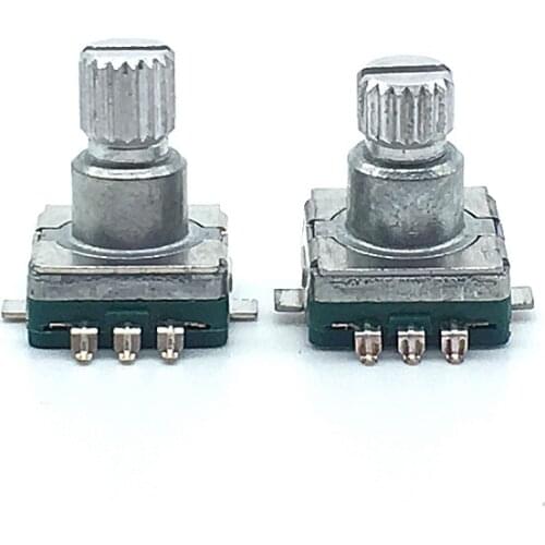 5pcs Encoder Switch EC11 Without Push Button Turn Left or Right Reset Rotary Switch 5pin SMD Handle Length 10mm 11.5mmPlum Shaft