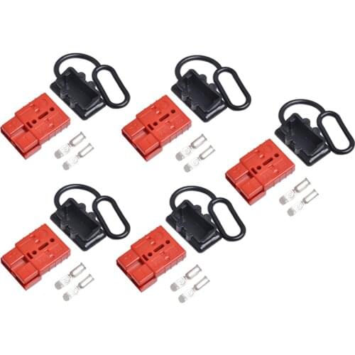 5x Universal 6 AWG 50A Battery Connect Quick Connector Plug For 12V Winch Trailer Driver Electrical Devices