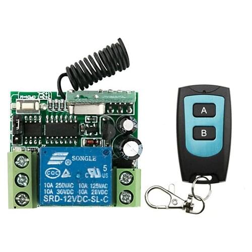 DC12V 1CH 10A Radio Controller RF Wireless Relay Remote Control Switch 315 MHZ 433 MHZ Transmitter+ Receiver window/Garage Door