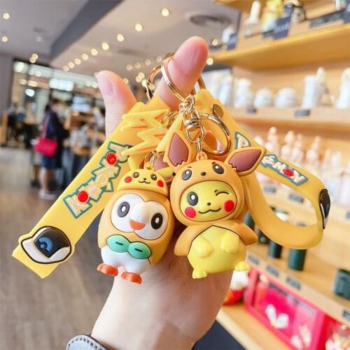 New Pokemon Keychain Action Figure Cartoon Anime Doll Key Chain Ring Car Key Pendant Bags Ornaments Pokémon Children’s Gifts
