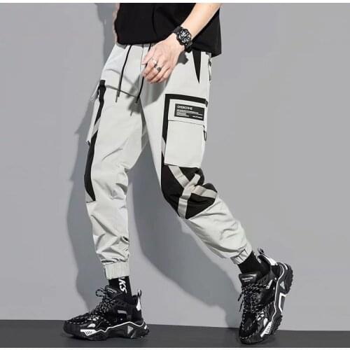 Fashion Harajuku Mens Pants Hip Hop Streetwear Joggers Men Trousers Cargo Pant Casual Men Clothing Elastic Waist Men Pants