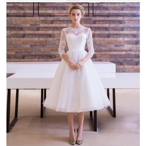 Beauty Emily Long Lace White Evening Dresses 2019 A line Full Formal Party Prom Dresses Vestido de noite Custom Made