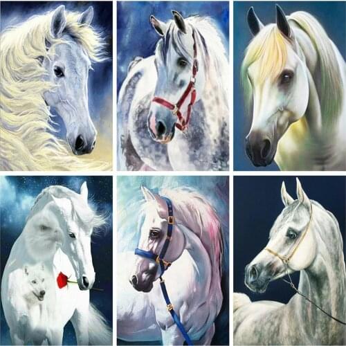 Evershine Diamond Painting Horse Rhinestone Pictures Full Square Diamond Embroidery Animals Cross Stitch Mosaic Home Decor