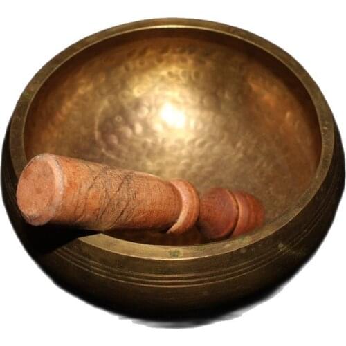 China Old Beijing Old Goods Pure Copper Golden Bowl Pattern Bowl