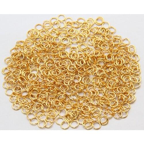 1 Pack/lot Gold Jump Rings 4 5 6 7 8 10 12 14 16MM Single Open Split Loop Rings for DIY Necklace Jewelry Connectors Findings