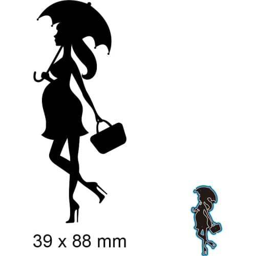 Metal Cutting Dies Pregnant Woman New Scrapbook Paper Decoration Template Embossing DIY Paper Card Craft