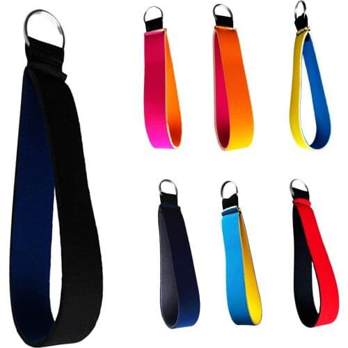 7 Pieces Assorted Durable Neoprene Wristlet Keychain Wrist Strap Band Key Holder Bag/Wallet Accessories