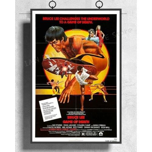 NJ668 The Game of Death Movie Kung Fu Bruce Lee 1978 Wall Sticker Silk Poster Art Home Decoration
