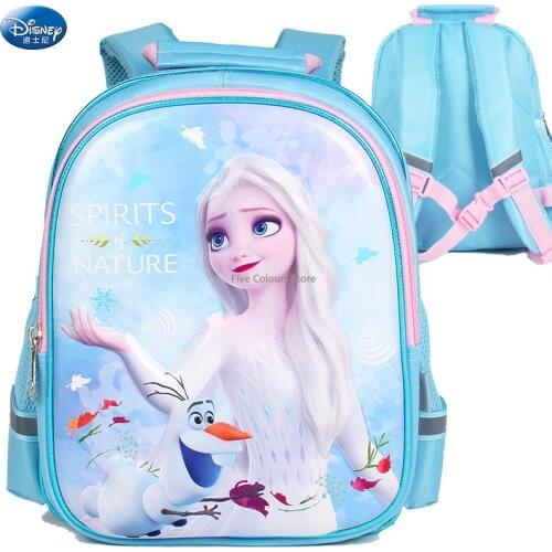 Genuine Disney Kindergarten Schoolbag Female Elementary School Shoulder Shoulder Hand Fashion Lightweight Childrens Backpack