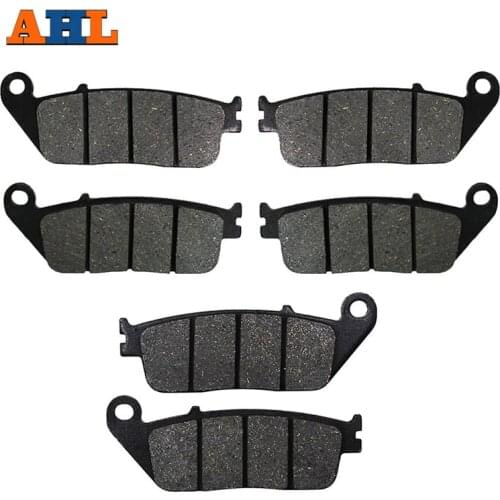AHL Motorcycle Front and Rear Brake Pads For HONDA VFR750F CBR1000F ST1100 GL1500 CBR750 Black Brake Pads