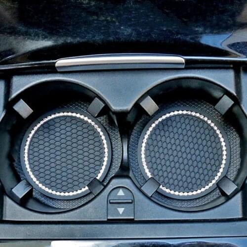 1pc Water Coaster Creative Cute Storage Mat Car Anti-slip Mat Interior Accessories Anti-Slip Mat Car Universal Diamond Honeycomb