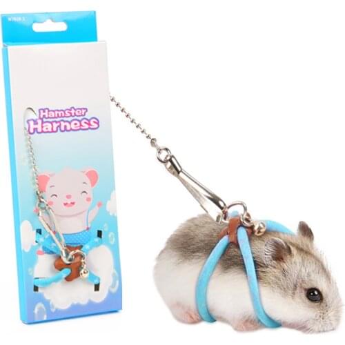 Hamster Leash Harness Small Pet Adjustable Soft Harness Leash Bird Parrot Mouse Hamster Ferrets Rat Pet Pig Leash