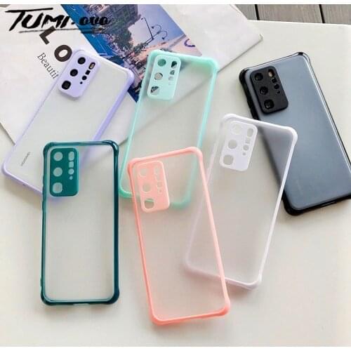 Candy Color Shockproof Matte Case For Huawei P40 P30 Lite Mate 30 40 Pro Y5P Y6P Y7P Y8P 2020 Y6 2019 Nova 8 7 6 5 Back Cover