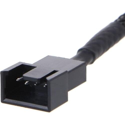 PWM 4pin Fan Sleeved Extension Splitter Hub Cables Motherboard CPU 4 pin to 2 4