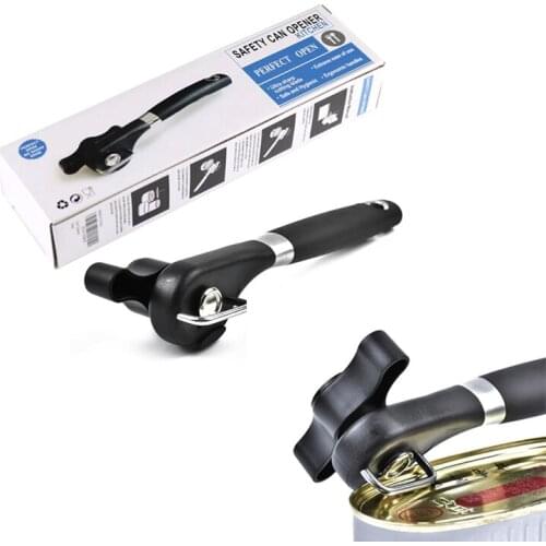 Manual Topless Can Opener Side Cut Stainless Steel Bottle Openers Professional Ergonomic Jars & Tin Opener for Cans Kitchen Tool