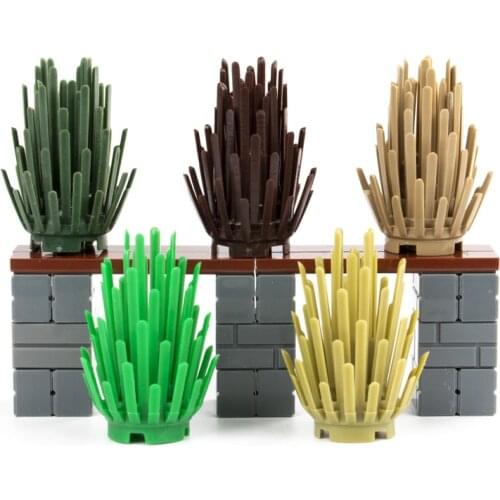 Garden Accessories Building Blocks Set Military MOC City Parts DIY Toys Children Bush Grass Tree Plants Bricks Compatible D044